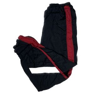 VINTAGE 1980s MacGregor WINDPANTS L BLACK RED